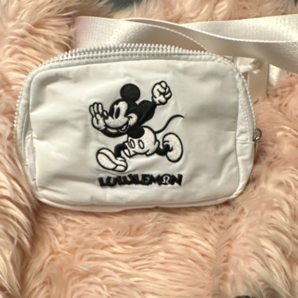 lululemon athletica White Crossbody Bag with Mickey Design